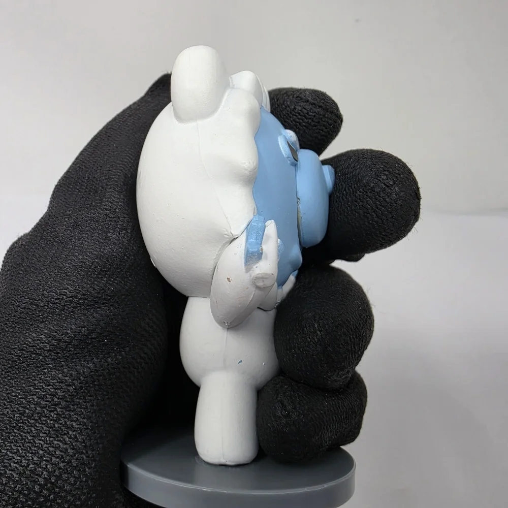Deddy Bear White and Blue Toy Figure